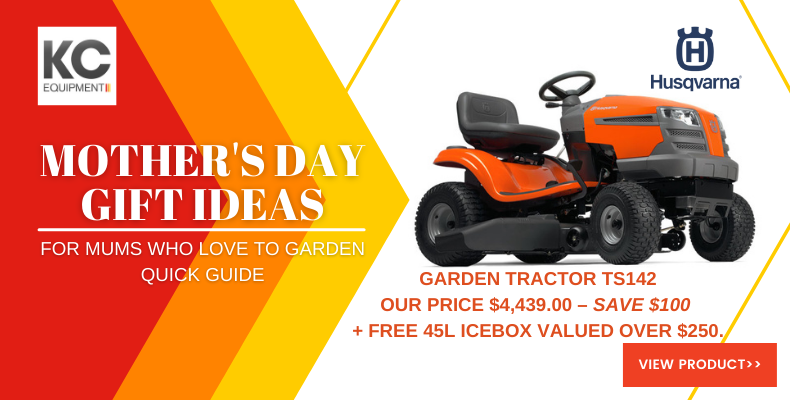 Mother's Day Gift Ideas for mums who love to garden - Garden Tractor TS142 Our Price $4,439.00 – Save$100 + FREE 45L Icebox valued over $250